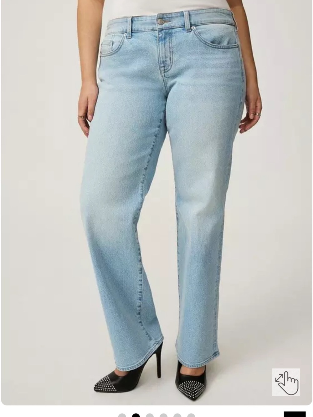 #T944 - Torrid Low-rise Bagging Straight Jeans 14W (short) - Picture 2 of 11